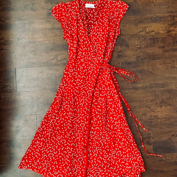 Urban Outfitters Red Hearts Wrap Dress - Picture 4 of 7